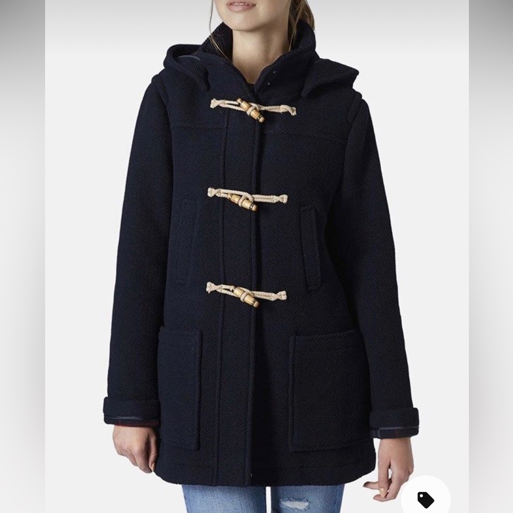 Topshop Wool Duffle Toggle Coat